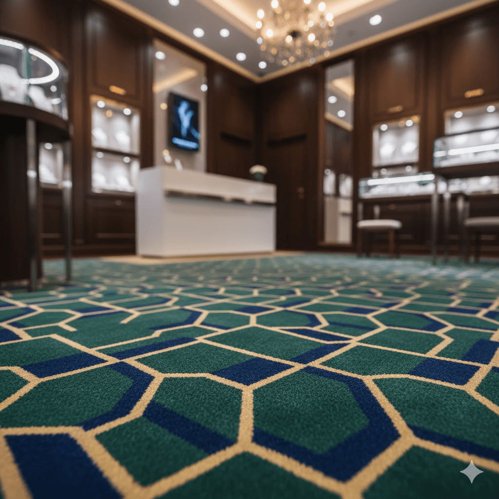 Réalisation moquette bijouterie